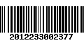 Código de Barras 2012233002377