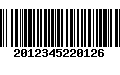 Código de Barras 2012345220126