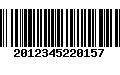 Código de Barras 2012345220157