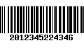 Código de Barras 2012345224346