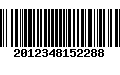 Código de Barras 2012348152288