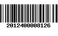 Código de Barras 2012400008126