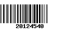 Código de Barras 20124540