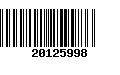 Código de Barras 20125998