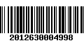 Código de Barras 2012630004998