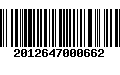 Código de Barras 2012647000662