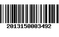 Código de Barras 2013150003492