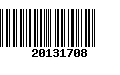 Código de Barras 20131708