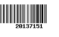 Código de Barras 20137151