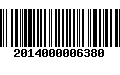 Código de Barras 2014000006380