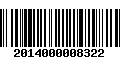 Código de Barras 2014000008322