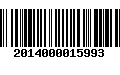 Código de Barras 2014000015993