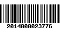 Código de Barras 2014000023776