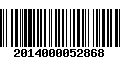 Código de Barras 2014000052868