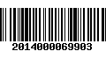 Código de Barras 2014000069903