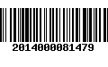 Código de Barras 2014000081479