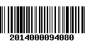 Código de Barras 2014000094080