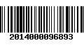 Código de Barras 2014000096893