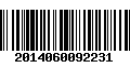 Código de Barras 2014060092231