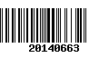 Código de Barras 20140663