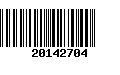 Código de Barras 20142704