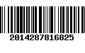 Código de Barras 2014287816825