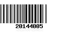 Código de Barras 20144005