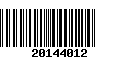 Código de Barras 20144012