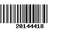 Código de Barras 20144418