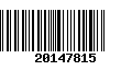 Código de Barras 20147815