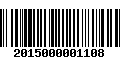 Código de Barras 2015000001108