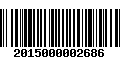 Código de Barras 2015000002686