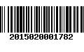 Código de Barras 2015020001782