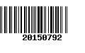 Código de Barras 20150792