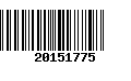 Código de Barras 20151775