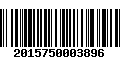 Código de Barras 2015750003896