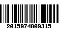 Código de Barras 2015974009315