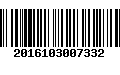 Código de Barras 2016103007332