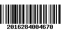 Código de Barras 2016284004670