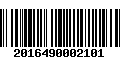 Código de Barras 2016490002101