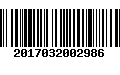 Código de Barras 2017032002986