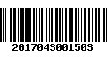 Código de Barras 2017043001503