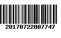 Código de Barras 20170722007747