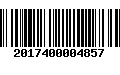 Código de Barras 2017400004857