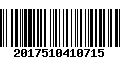 Código de Barras 2017510410715