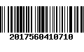 Código de Barras 2017560410710