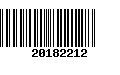 Código de Barras 20182212