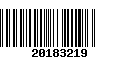 Código de Barras 20183219