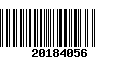 Código de Barras 20184056