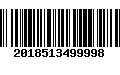 Código de Barras 2018513499998